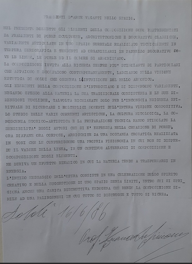 1985 1986 Disegno Astratto Spiegazione