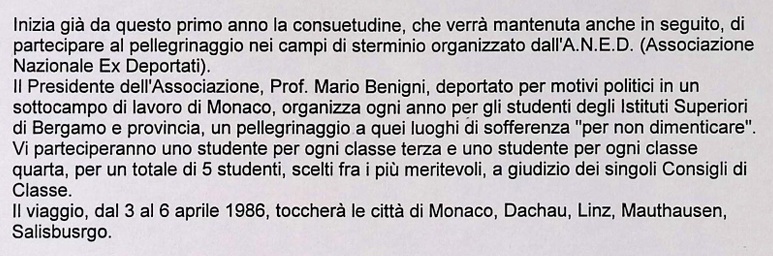 1985 1986 Pellegrinaggio ANED