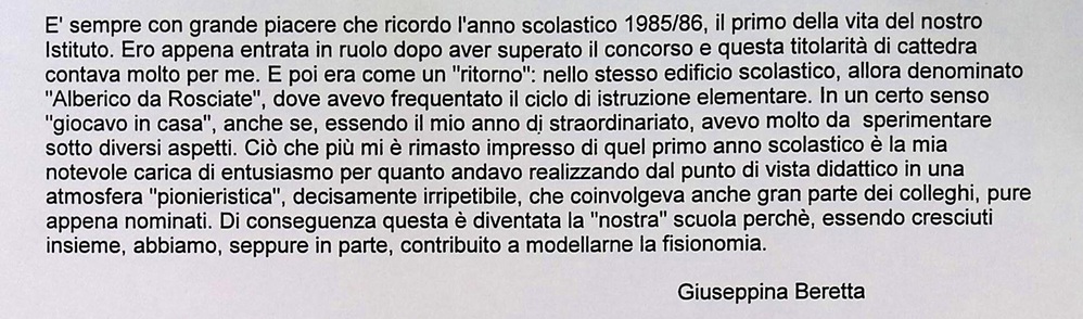 1985.00.00 I Primi Giorni Di Scuola (Giuseppina Beretta)