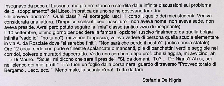 1985.00.00 I Primi Giorni Di Scuola (Stefania De Nigris)