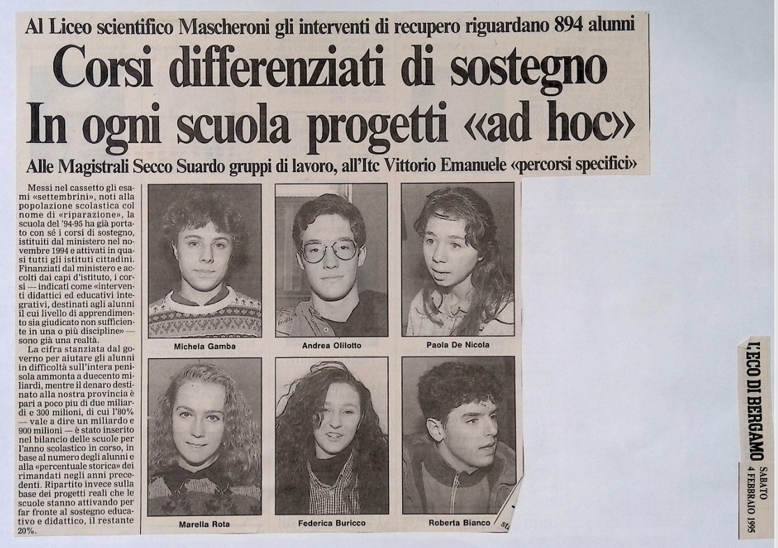 1985.02.04 Al Liceo Mascheroni Gli Interventi Di Recupero Riguardano 894 Alunni