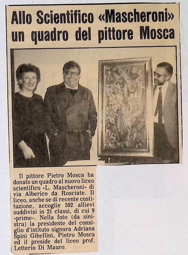 1985.12.31 Allo Scientifico Mascheroni Un Quadro Del Pittore Mosca