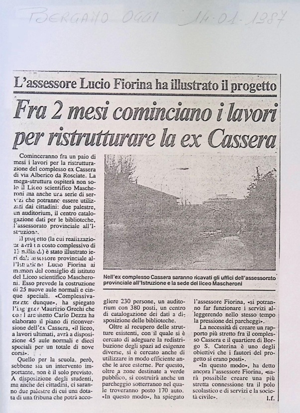 1987.01.14 Inizio Lavori Alla Cassera Fra Due Mesi