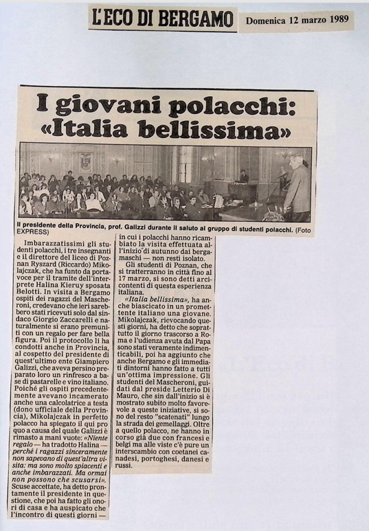 1989.03.12 I Giovani Polacchi Italia Bellissima