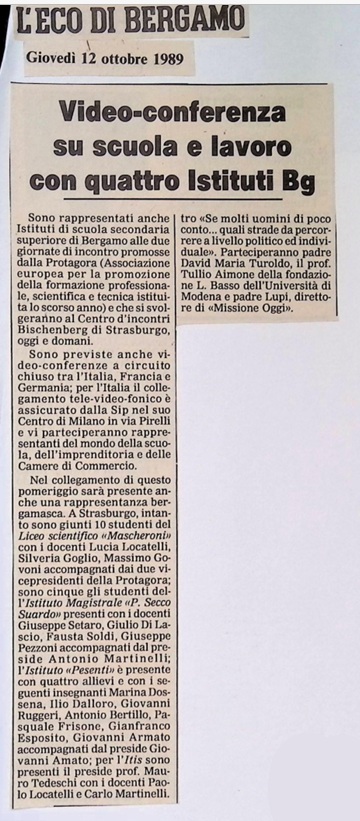 1989.10.12 10 Studenti Del Mascheroni A Strasburgo