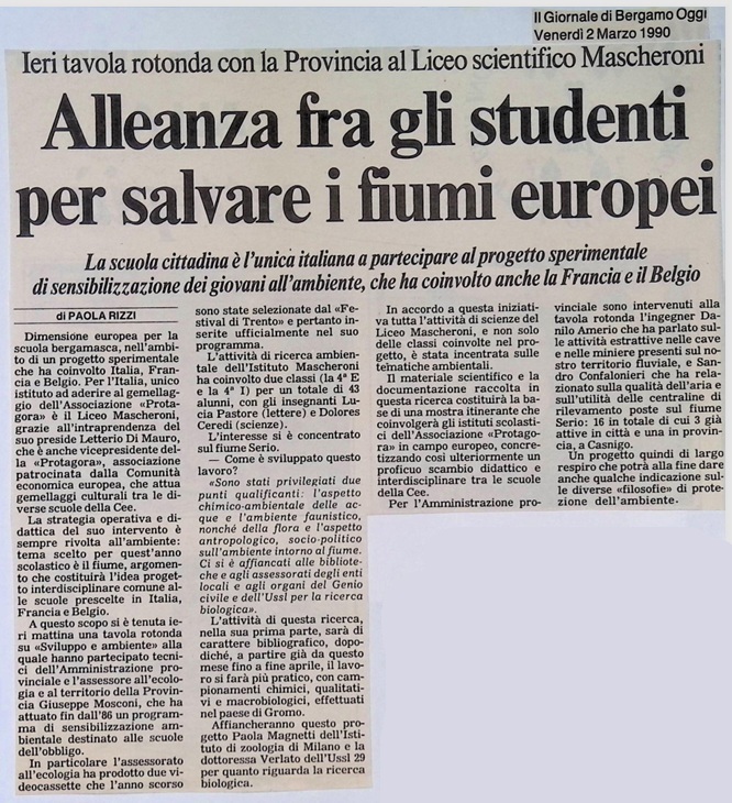 1990.03.02 Alleanza Fra Gli Studenti Per Salvare I Fiumi Europei