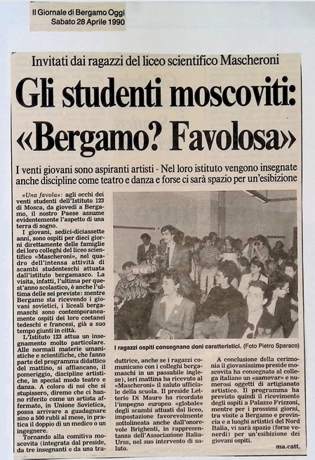 1990.04.28 Gli Studenti Moscoviti. Bergamo. Favolosa