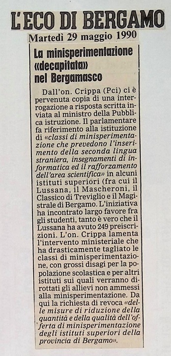 1990.05.29 La Minisperimentazione Decapitata Nel Bergamasco