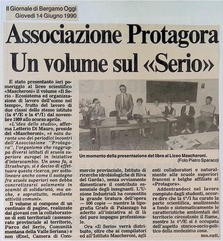 1990.06.14 Associazione Protagora. Un Volume Sul Serio