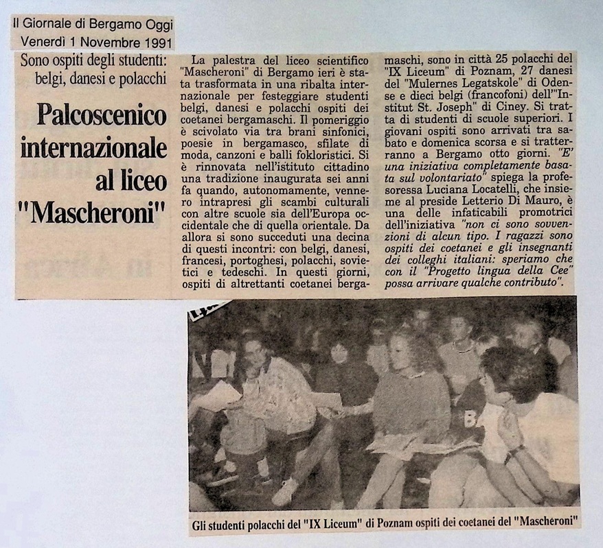 1991.11.01 Palcoscenico Internazionale Al Liceo Mascheroni