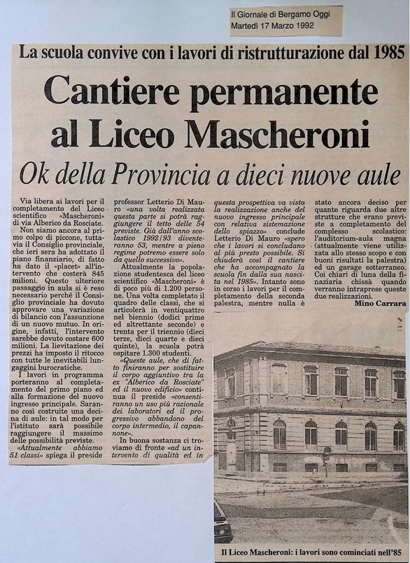 1992.03.17 Cantiere Permanente Al Liceo Mascheroni