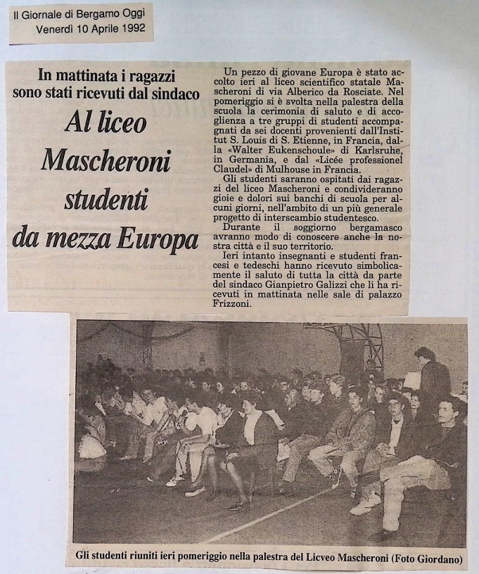 1992.04.10 Al Mascheroni Studenti Da Mezza Europa