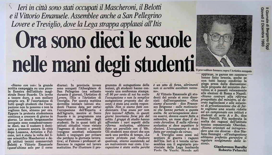 1993.12.02 Ora Sono Dieci Le Scuole Nelle Mani Degli Studenti