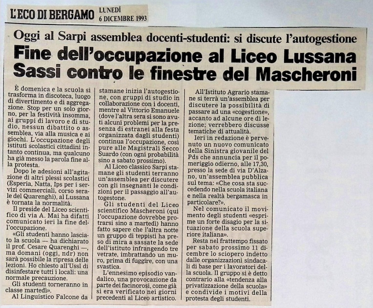 1993.12.06 Sassi Contro Le Finestre Al Mascheroni