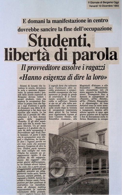 1993.12.10 Studenti, Libertà Di Parola