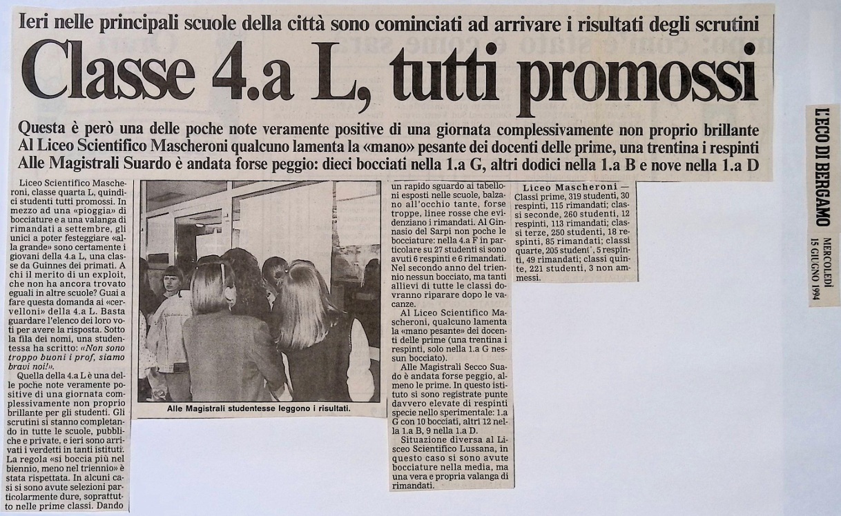 1994.06.15 Classe 4L, Tutti Promossi