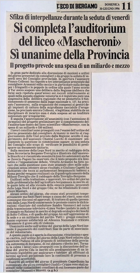 1996.06.30 Si Completa L Audiitorium Del Liceo Mascheroni