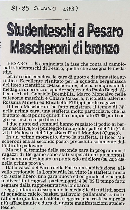 1997.06.21 25 Studenteschi A Pesaro. Mascheroni Di Bronzo