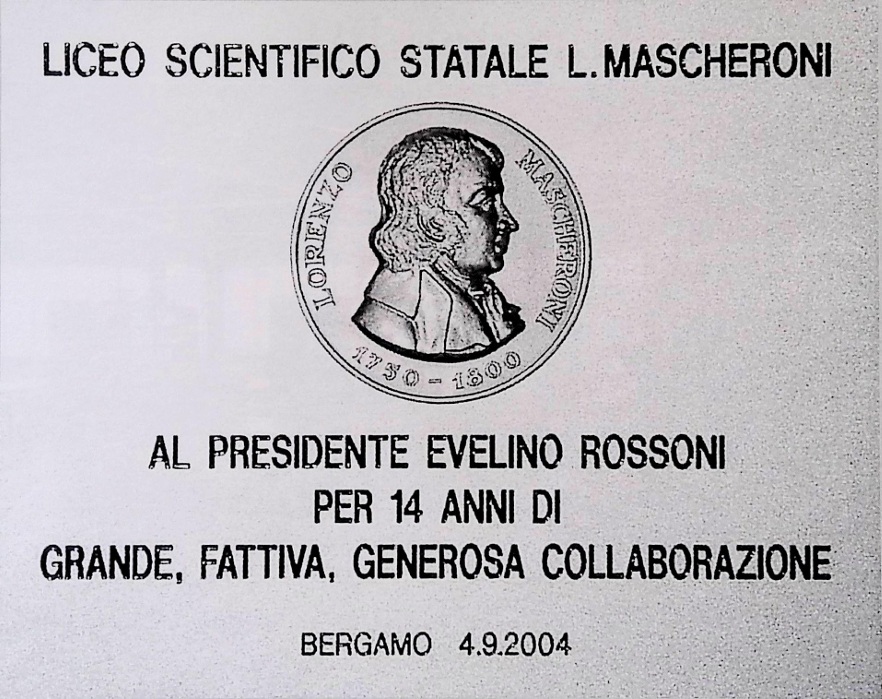 2004.09.04 Medaglia Ad Evelino Rossono (Presidente CDI)