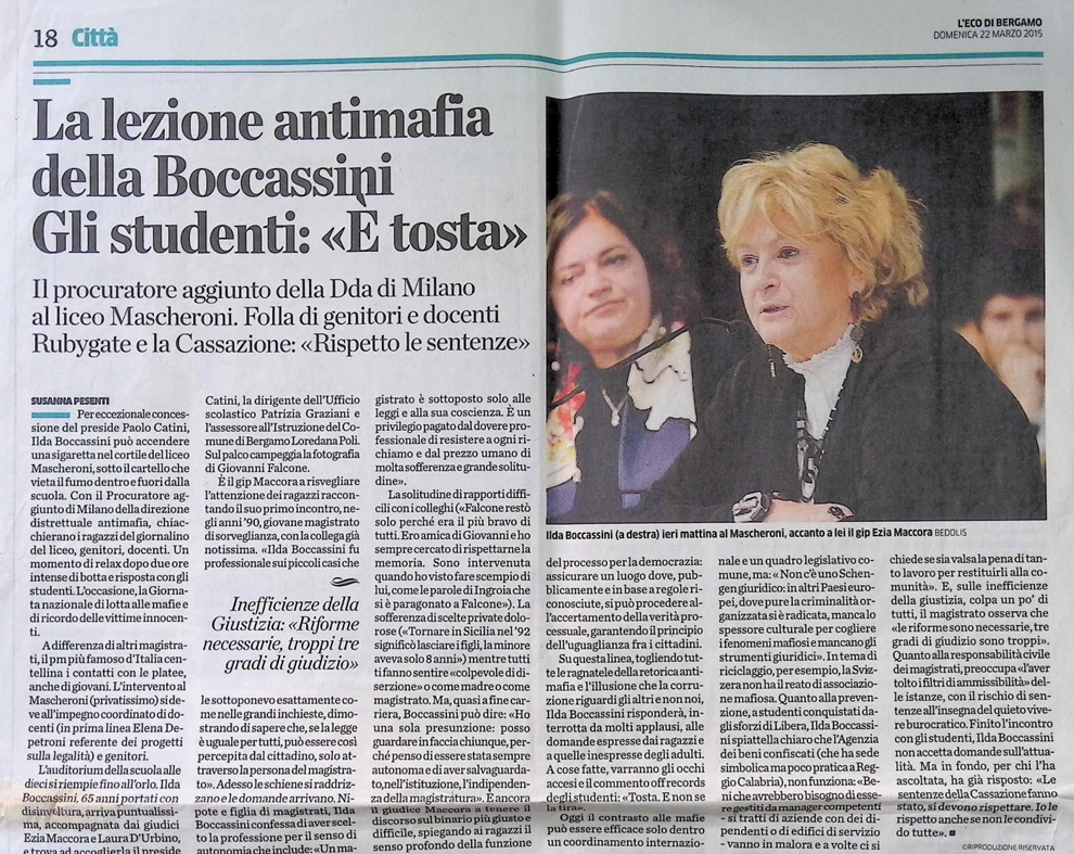 2015.03.22 La Lezione Antimafia Della Boccassini