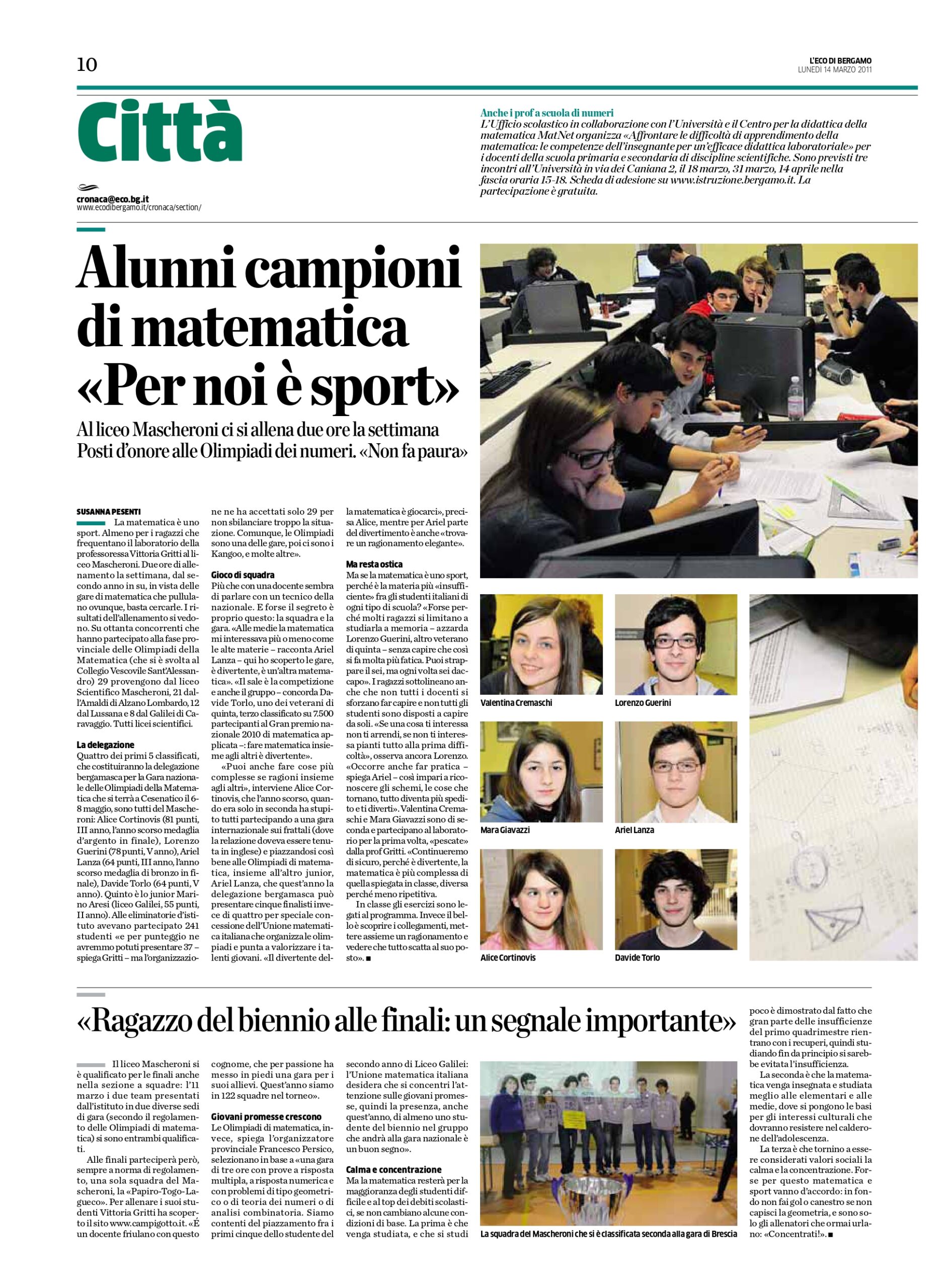 Alunni campioni di matematica - pag 1